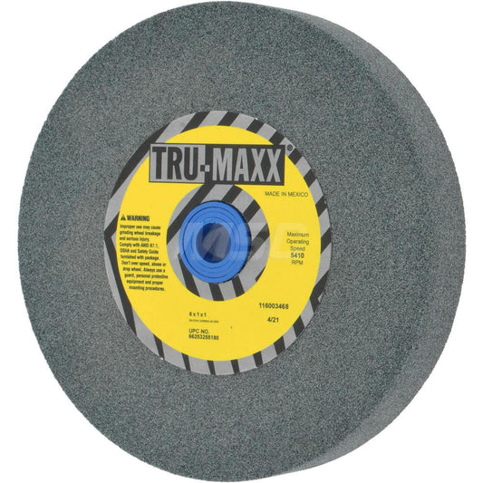 Tru-Maxx 66253255180 Bench & Pedestal Grinding Wheel 6" Dia, 1" Thick, 1" Hole Dia, Silicon Carbide