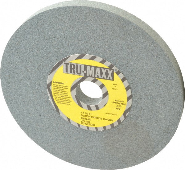 Tru-Maxx 66253255391 Bench & Pedestal Grinding Wheel 7" Dia, 1/2" Thick, 1" Hole Dia, Silicon Carbide