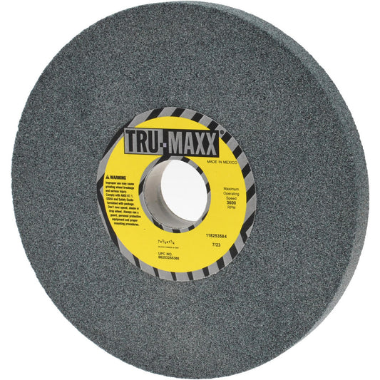 Tru-Maxx 66253255386 Bench & Pedestal Grinding Wheel 7" Dia, 3/4" Thick, 1-1/4" Hole Dia, Silicon Carbide