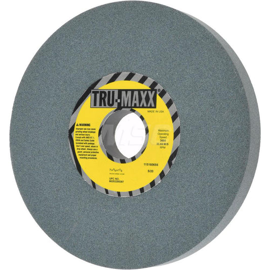 Tru-Maxx 66253255387 Bench & Pedestal Grinding Wheel 7" Dia, 3/4" Thick, 1-1/4" Hole Dia, Silicon Carbide