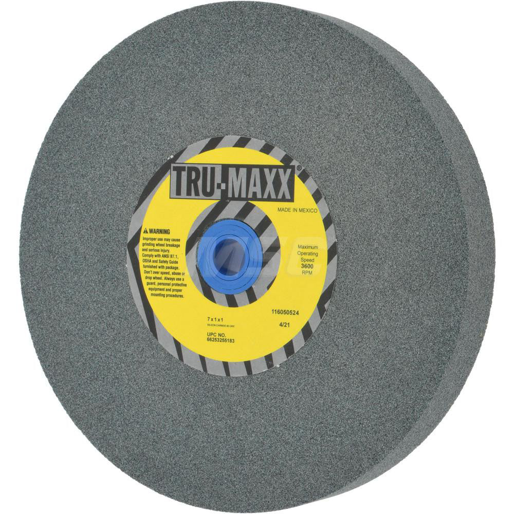 Tru-Maxx 66253255183 Bench & Pedestal Grinding Wheel 7" Dia, 1" Thick, 1" Hole Dia, Silicon Carbide