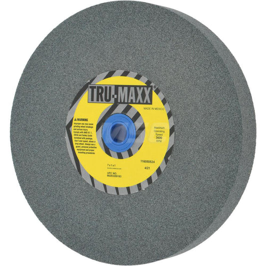 Tru-Maxx 66253255183 Bench & Pedestal Grinding Wheel 7" Dia, 1" Thick, 1" Hole Dia, Silicon Carbide