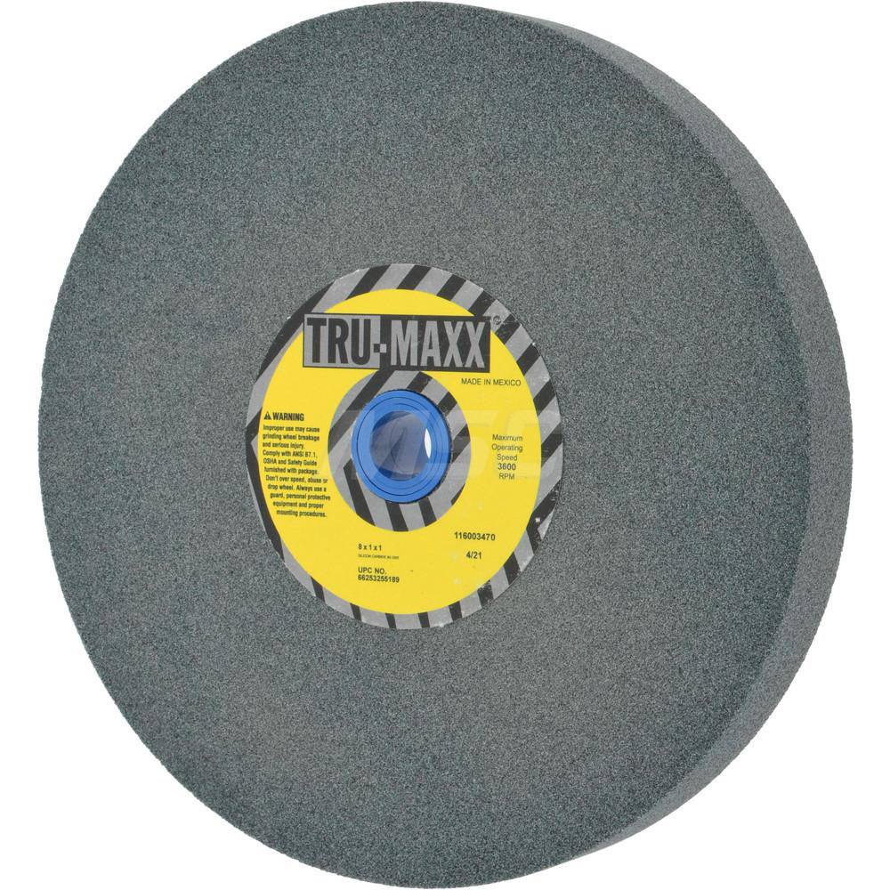 Tru-Maxx 66253255189 Bench & Pedestal Grinding Wheel 8" Dia, 1" Thick, 1" Hole Dia, Silicon Carbide