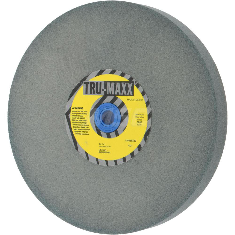 Tru-Maxx 66253255190 Bench & Pedestal Grinding Wheel 8" Dia, 1" Thick, 1" Hole Dia, Silicon Carbide