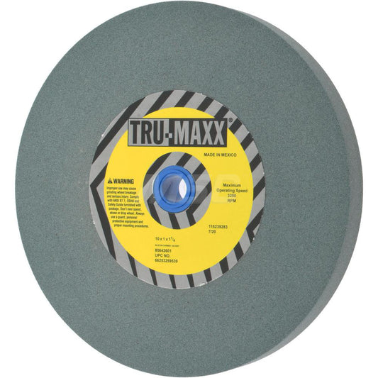 Tru-Maxx 66253259539 Bench & Pedestal Grinding Wheel 10" Dia, 1" Thick, 1-1/4" Hole Dia, Silicon Carbide