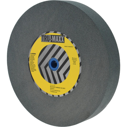 Tru-Maxx 66253255196 Bench & Pedestal Grinding Wheel 12" Dia, 2" Thick, 1-1/4" Hole Dia, Silicon Carbide