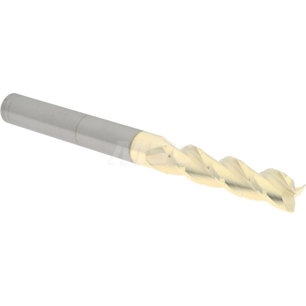 Accupro 2500477 Roughing & Finishing End Mill 3/8" Dia, 3 Flutes, Square End, Chipbreaker, Solid Carbide