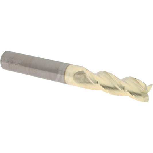 Accupro 95170141 Roughing & Finishing End Mill 1/2" Dia, 3 Flutes, Square End, Chipbreaker, Solid Carbide