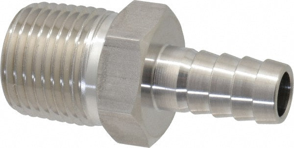 Ham-Let 3001305 Pipe Hose Connector 3/8 x 1/2" Fitting, 316 Stainless Steel