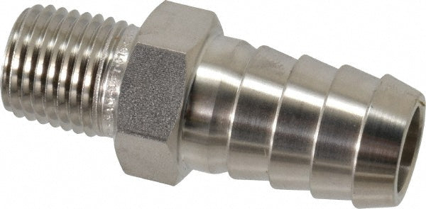 Ham-Let 3001306 Pipe Hose Connector 1/2 x 1/4" Fitting, 316 Stainless Steel