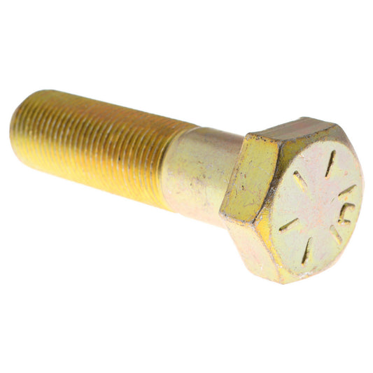 HHCS Made In USA 39451 Hex Head Cap Screw 5/8-18 x 2-1/2", Grade 8 Steel, Zinc Yellow Dichromate Finish
