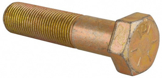 HHCS Made In USA 39452 Hex Head Cap Screw 5/8-18 x 2-3/4", Grade 8 Steel, Zinc Yellow Dichromate Finish