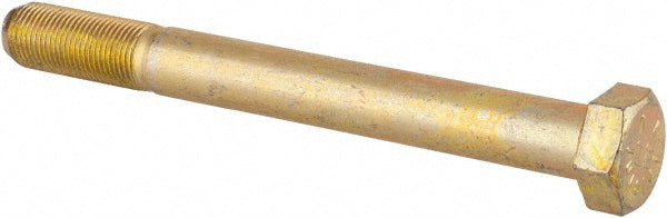 HHCS Made In USA 39461 Hex Head Cap Screw 5/8-18 x 6", Grade 8 Steel, Zinc Yellow Dichromate Finish