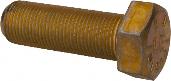 HHCS Made In USA 39473 Hex Head Cap Screw 3/4-16 x 2-1/4", Grade 8 Steel, Zinc Yellow Dichromate Finish