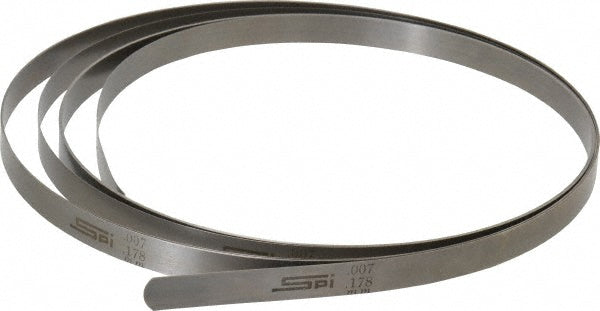 SPI 91-424-2 Feeler Stock Roll 0.007" Thick, 1/2" Wide, 25' Long, High Carbon Steel