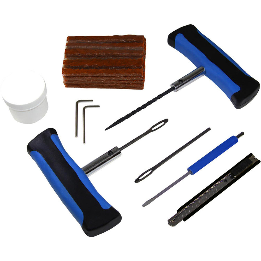 Grip-On 52130 Tire Repair Kits Kit Type Plug  Container Type Toolbox  Material Metal Plastic Rubber  Minimum Temperature -20C  Maximum Temperature 100C  Application Tire Repair