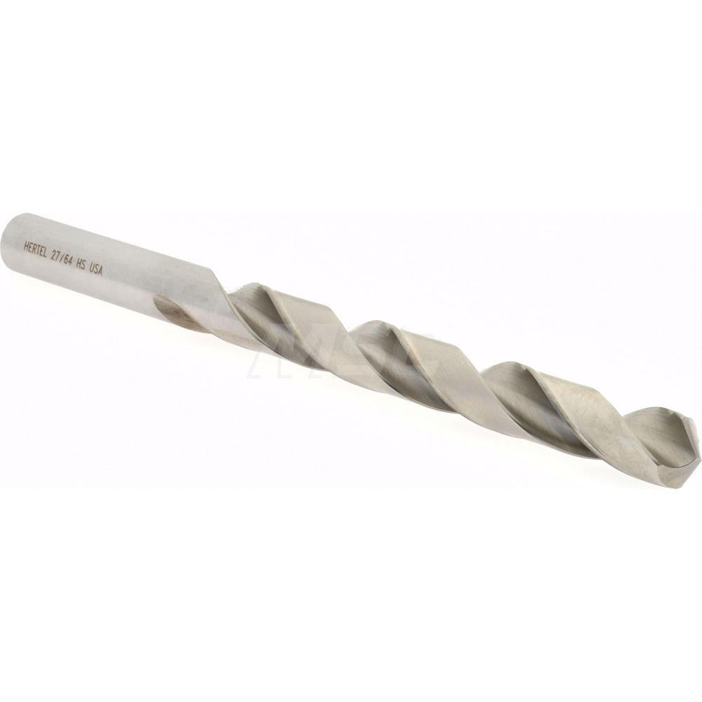 Hertel 85703585 Jobber Length Drill Bit 27/64" Dia, 118 &deg, High Speed Steel