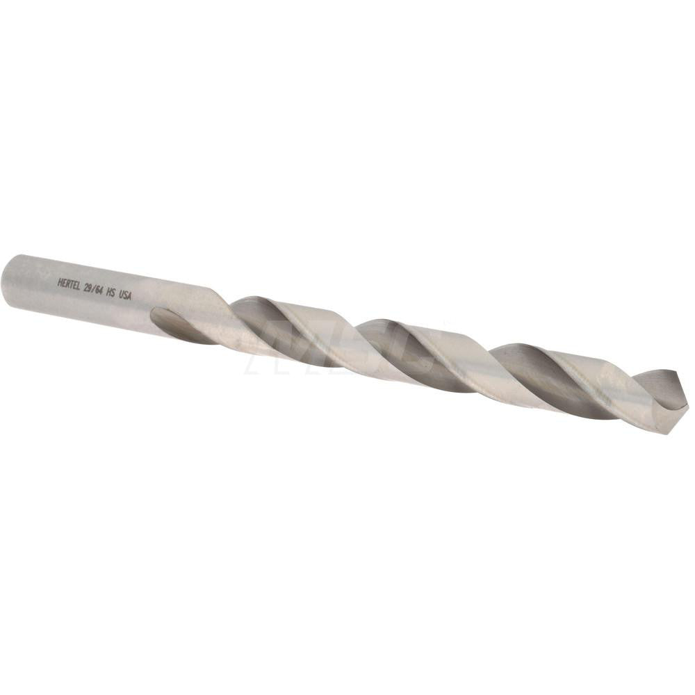 Hertel 85703601 Jobber Length Drill Bit 29/64" Dia, 118 &deg, High Speed Steel