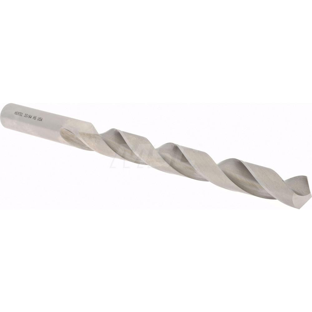 Hertel 85703643 Jobber Length Drill Bit 33/64" Dia, 118 &deg, High Speed Steel
