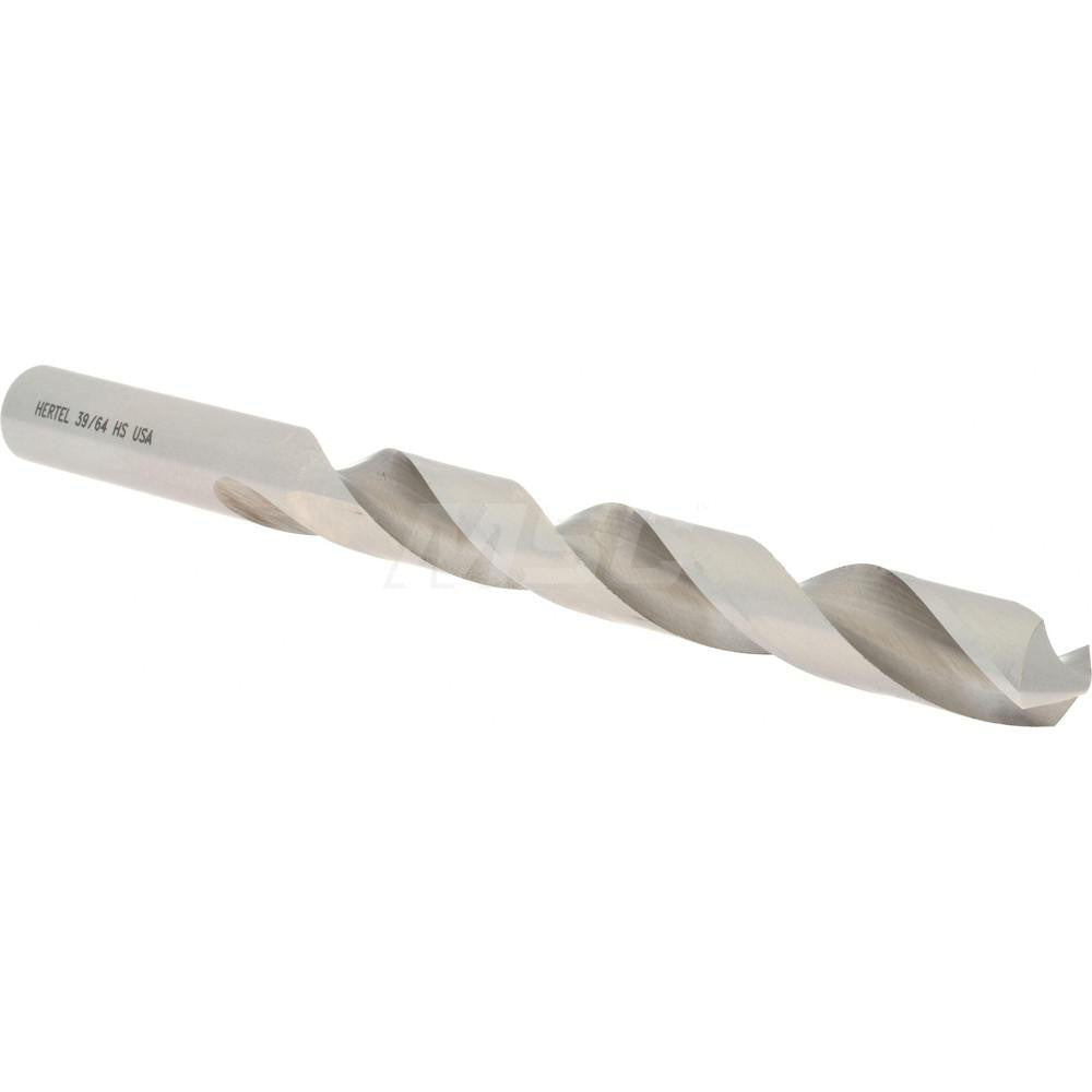 Hertel 85703700 Jobber Length Drill Bit 39/64" Dia, 118 &deg, High Speed Steel