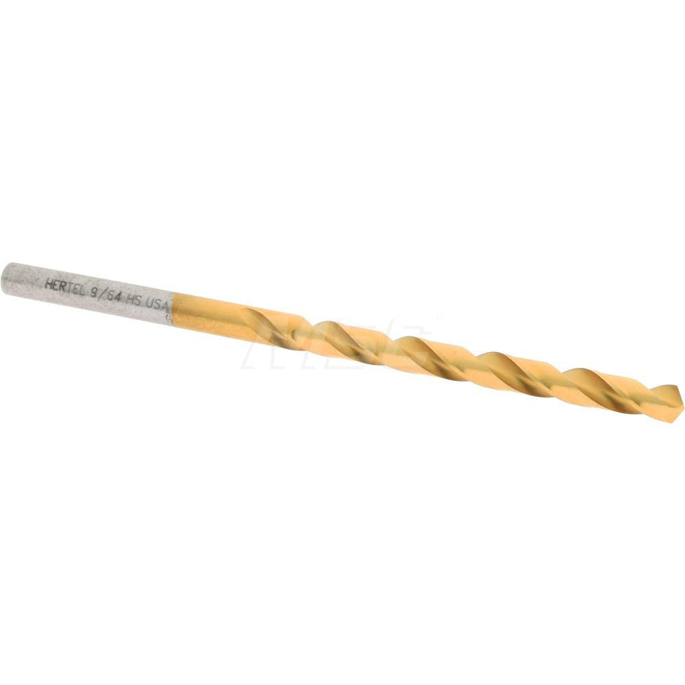 Hertel 85704435 Jobber Length Drill Bit 9/64" Dia, 118 &deg, High Speed Steel