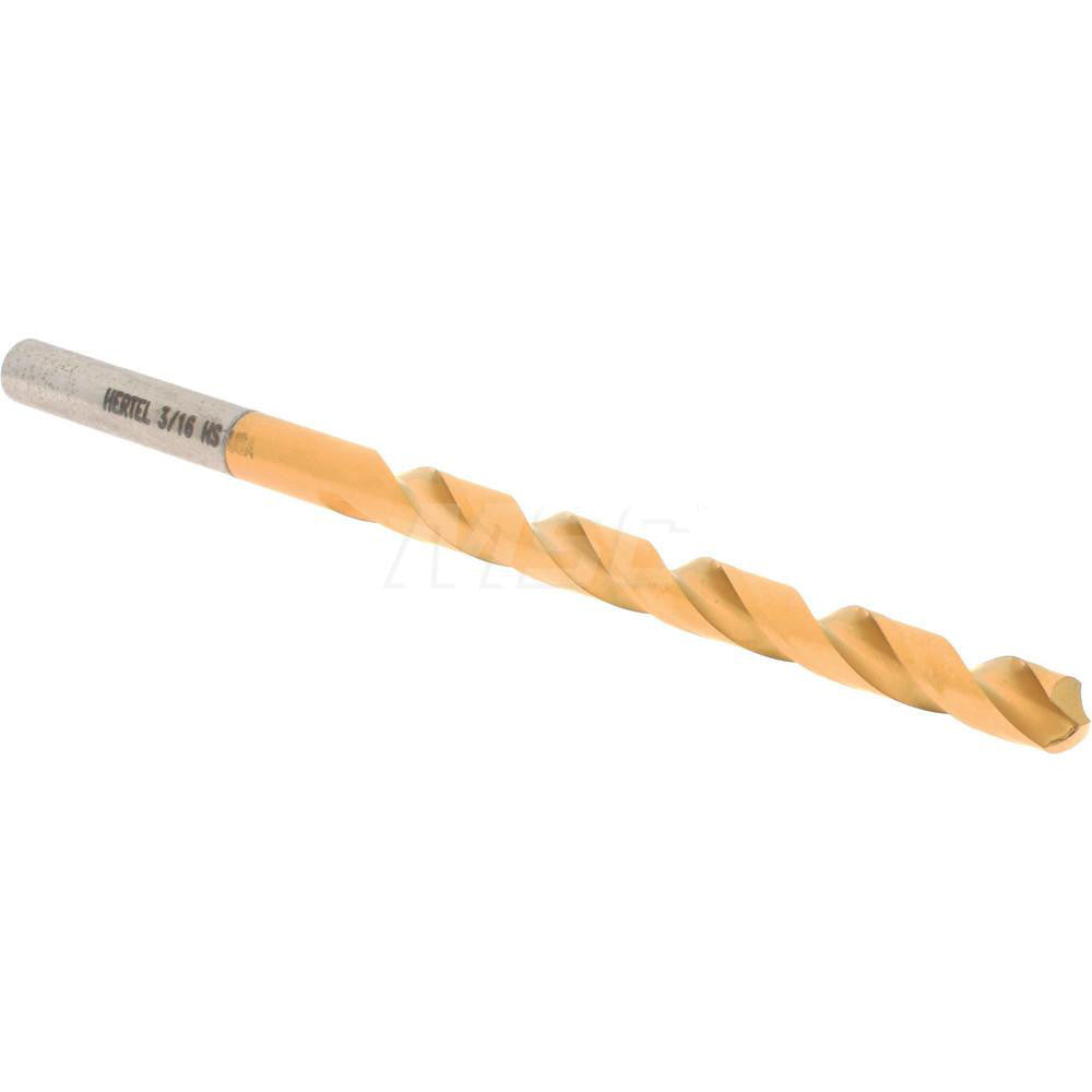 Hertel 85704468 Jobber Length Drill Bit 3/16" Dia, 118 &deg, High Speed Steel