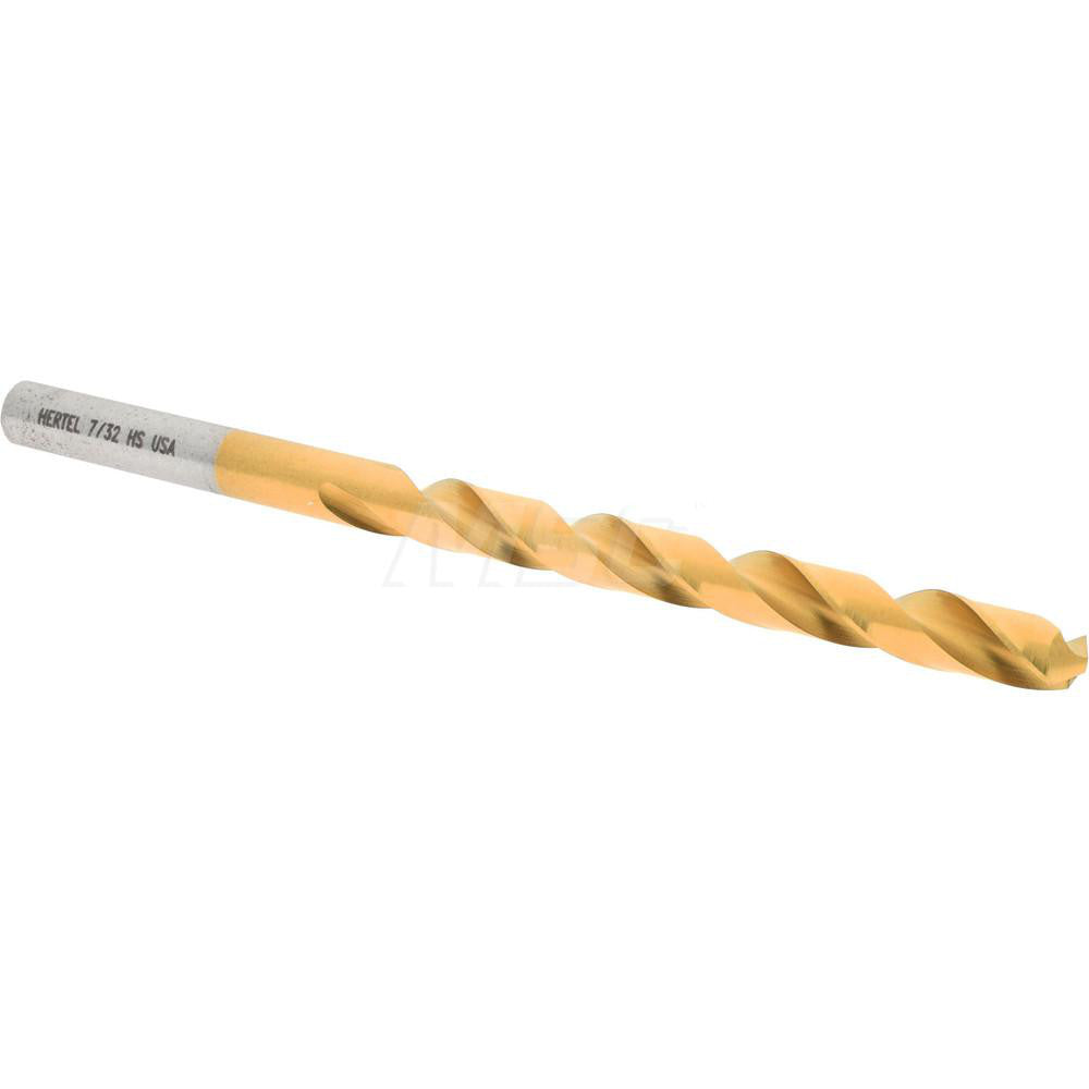 Hertel 85704484 Jobber Length Drill Bit 7/32" Dia, 118 &deg, High Speed Steel