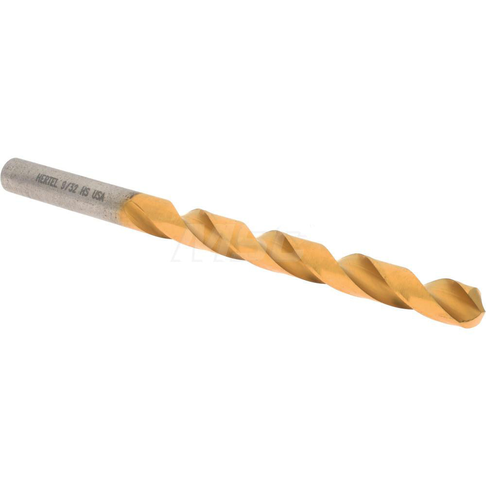 Hertel 85704526 Jobber Length Drill Bit 9/32" Dia, 118 &deg, High Speed Steel