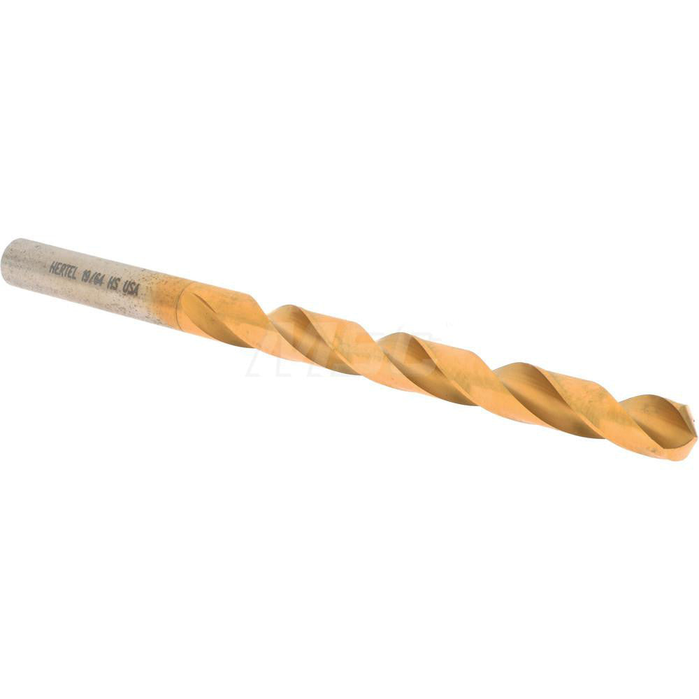 Hertel 85704534 Jobber Length Drill Bit 19/64" Dia, 118 &deg, High Speed Steel