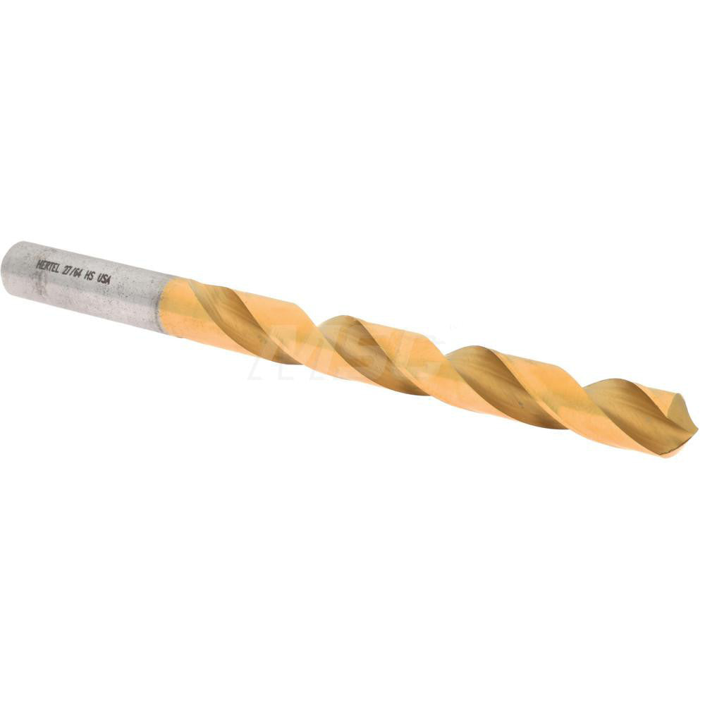 Hertel 85704609 Jobber Length Drill Bit 27/64" Dia, 118 &deg, High Speed Steel