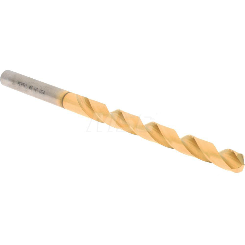 Hertel 85707255 Jobber Length Drill Bit #3, 118 &deg, High Speed Steel