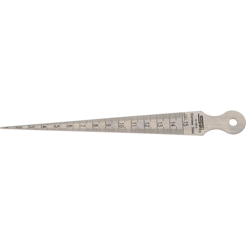 SPI 14-180-4 1/32 to 5/8 Inch Measurement, 1 Leaf Taper Gage