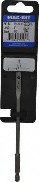 Mag-Bit 7920416 1/4", 1/4" Straight Shank, Bright Finish, Steel, Spade Blade Drill Bit