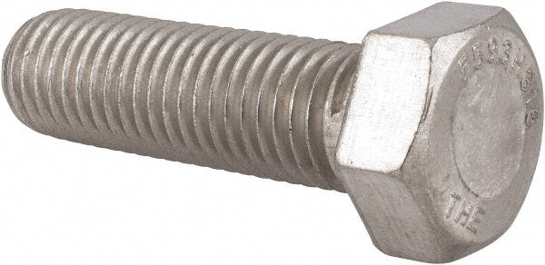 Value Collection 202920B Hex Head Cap Screw 3/4-10, 2-1/2" Length Under Head, Grade 316 Stainless Steel, Bright/Uncoated Finish