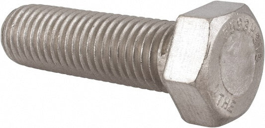 Value Collection 202920B Hex Head Cap Screw 3/4-10, 2-1/2" Length Under Head, Grade 316 Stainless Steel, Bright/Uncoated Finish