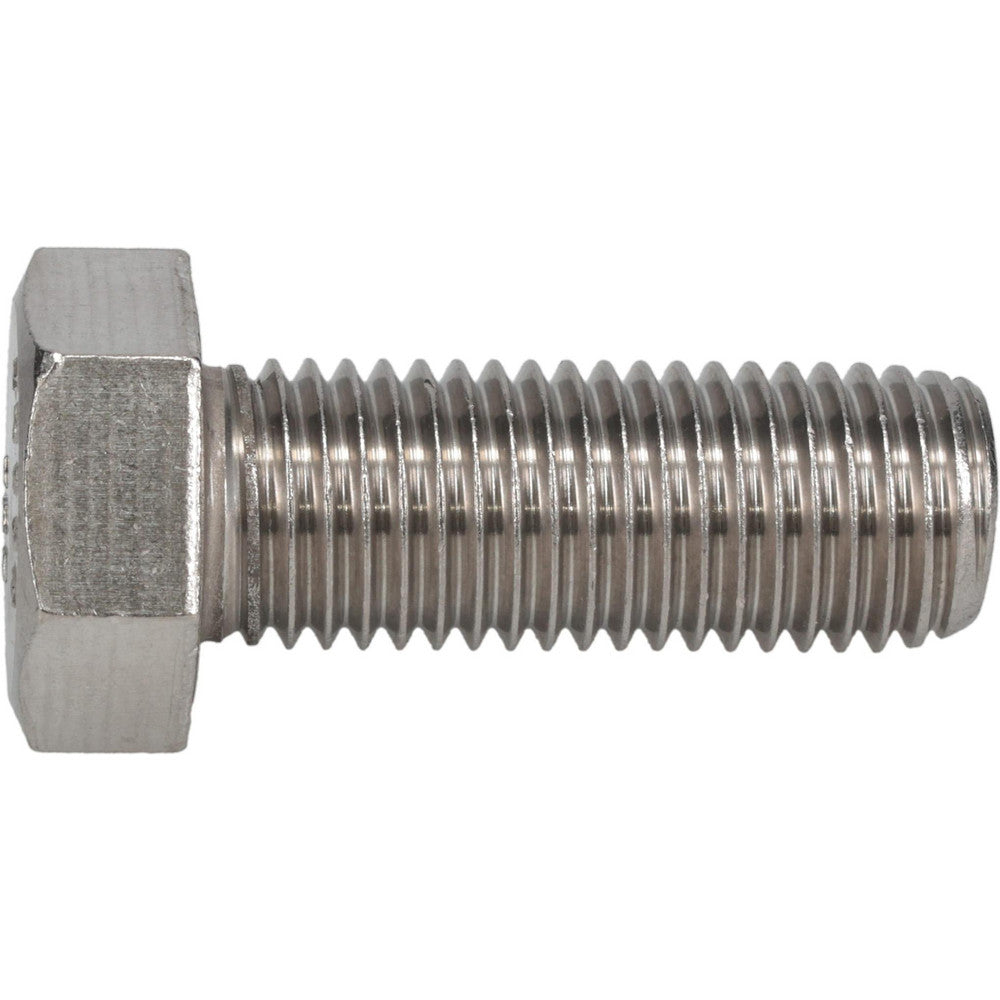 Value Collection R80320441 Hex Head Cap Screw 1-8, 2-3/4" Length Under Head, Grade 18-8 Stainless Steel, Bright/Uncoated Finish
