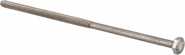 Value Collection R80326363 Hex Head Cap Screw 1/4-20, 7" Length Under Head, Grade 18-8 Stainless Steel, Bright/Uncoated Finish