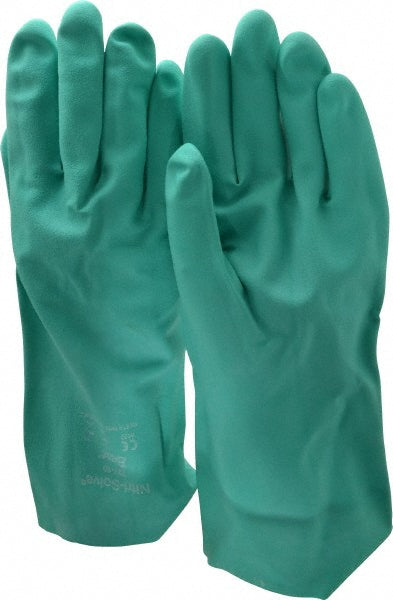 SHOWA 727-10 Chemical Resistant Gloves X-Large, 15 mil Thick, Nitrile, Unsupported