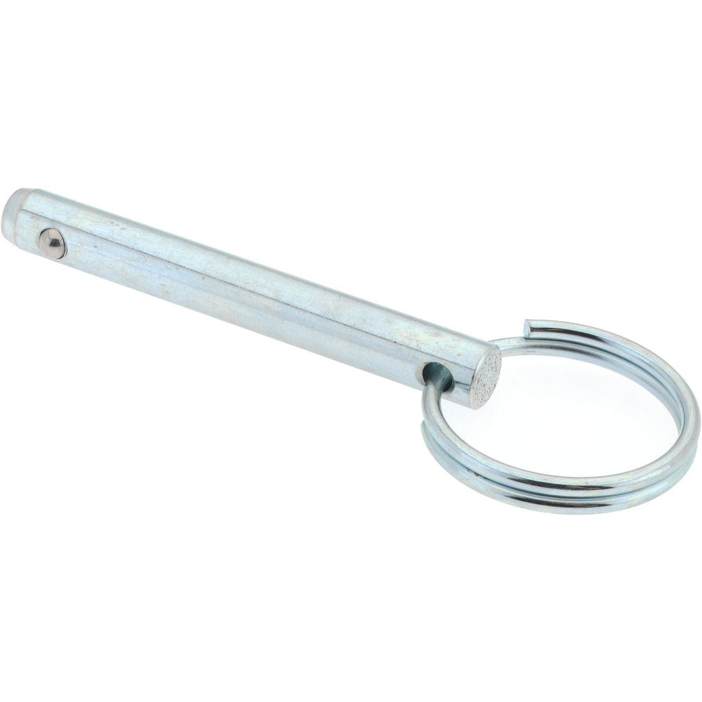 Gibraltar mqr-1050 1/4" Pin Dia, 1-3/4" Long, Zinc Plated Steel Ball Lock Hitch Pin