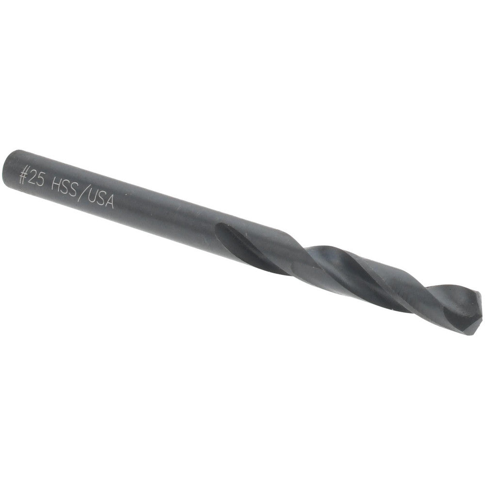 Titan USA CD30225 Screw Machine Length Drill Bit #25 (0.1495) Dia, 135 deg, HSS