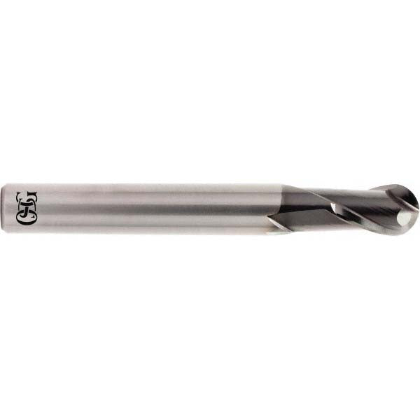 OSG 90101111 Ball End Mill 1/4" Dia, 3/8" LOC, 2 Flute, Solid Carbide