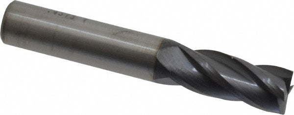 Kyocera SGS Precision Tools 30018 Square End Mill 7/16" Dia, 1" LOC, 4 Flute, Solid Carbide