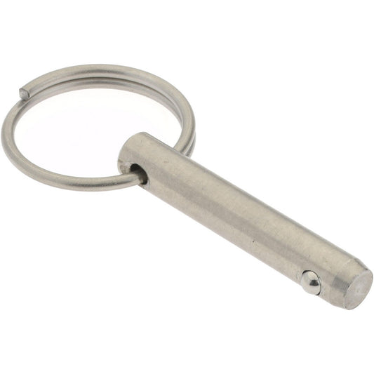 Gibraltar mrq-ss-1045 1/4" Pin Dia, 1-1/4" Long, Zinc Plated Stainless Steel Ball Lock Hitch Pin