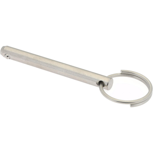 Gibraltar mrq-ss-1055 1/4" Pin Dia, 2-1/4" Long, Zinc Plated Stainless Steel Ball Lock Hitch Pin