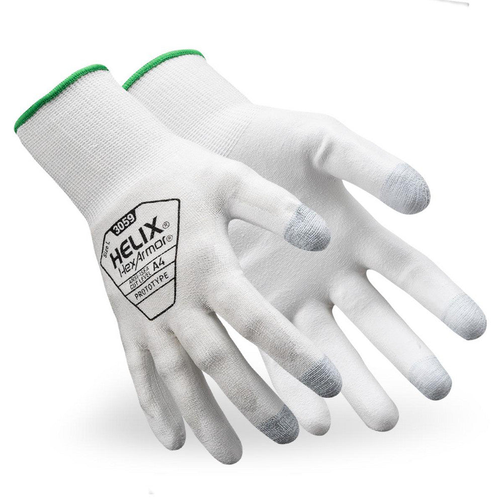 HexArmor 3059-S (7) Cut, Puncture & Abrasion-Resistant Gloves Helix HexArmor Helix, Size Small, ANSI Cut A4, ANSI Puncture 2, Polyurethane, HPPE Blend & Polyurethane