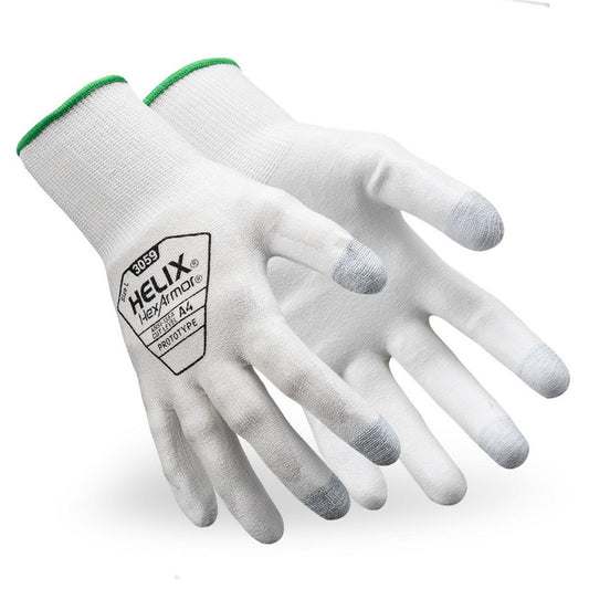 HexArmor 3059-S (7) Cut, Puncture & Abrasion-Resistant Gloves Helix HexArmor Helix, Size Small, ANSI Cut A4, ANSI Puncture 2, Polyurethane, HPPE Blend & Polyurethane