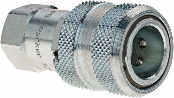Parker TC-371 Hydraulic Hose Female Pipe Rigid Fitting Hose Size 3/8", 3/8" Thread, 10,000 psi