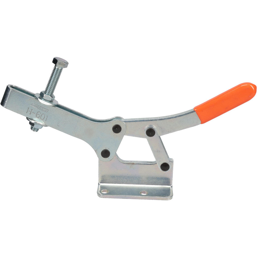 Lapeer H-601 Manual Hold-Down Toggle Clamp Horizontal, 600 lb Capacity, Solid Bar, Flanged Base