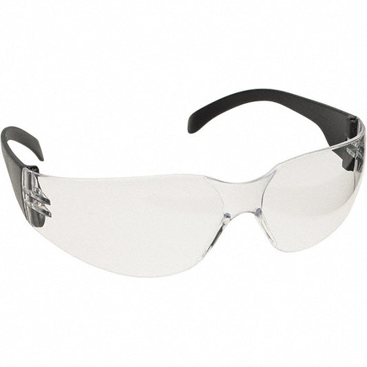 PIP 250-00-0000 Safety Glasses Scratch-Resistant, Polycarbonate, Clear Lenses, Frameless
