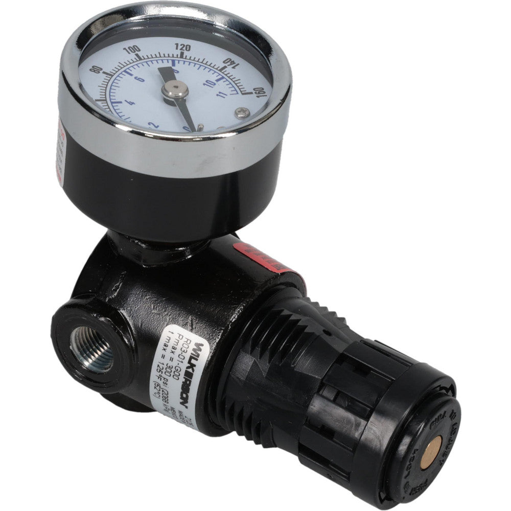 Wilkerson R03-01-G00 Compressed Air Regulator 1/8" NPT, 300 Max psi, Miniature